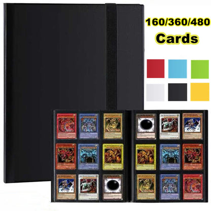 1Pc Card Binder 160/360/480 Trading Card Holder Book PP Cover Binder For Cards Durable Side Loading Card Book With Gaming Cards