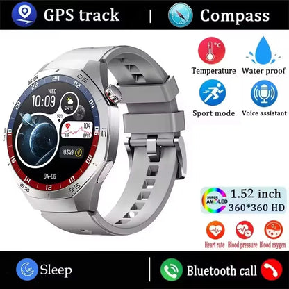 Smart Watch 5 Pro GPS NFC Smartwatch Men 360*360 AMOLED Screen Heart Rate Monitor Bluetooth Call IP67 Waterproof Men Smartwatch