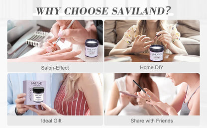 Saviland 100g Builder Nail Gel White Nude Pink Nail Extension Gel Multifunctional Nails Art Gel Polish Soak Off UV for Salon DIY