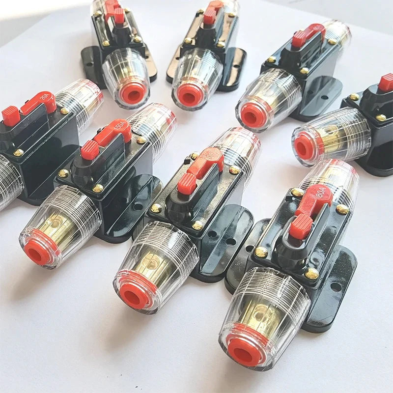 Circuit Breaker 12V 24V 20A 30A 40A 50A 60A 80A 100A Auto Car Bike Stereo Audio Solar Energy Circuit Breaker Reset Fuse Inverter