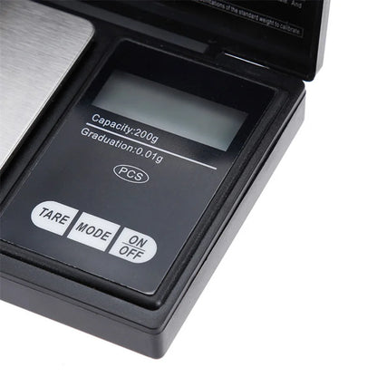 0.01g Jewelry Mini Stainless Steel Electronic Scale Digital Pocket Scale Gold Gram Balance Weight Scale Portable Pocket Scale