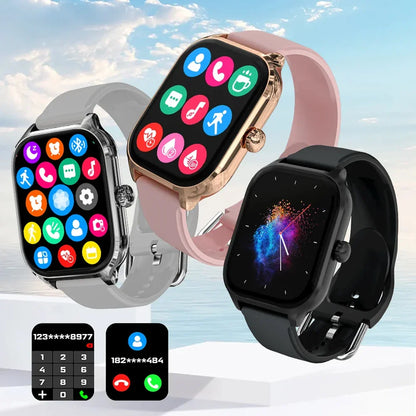 NEW 2.01'' Smartwatch Fitness Tracker Clock Sports Smartband Blood Pressure Monitor Smart Watches for Men Women IOS Android 2026