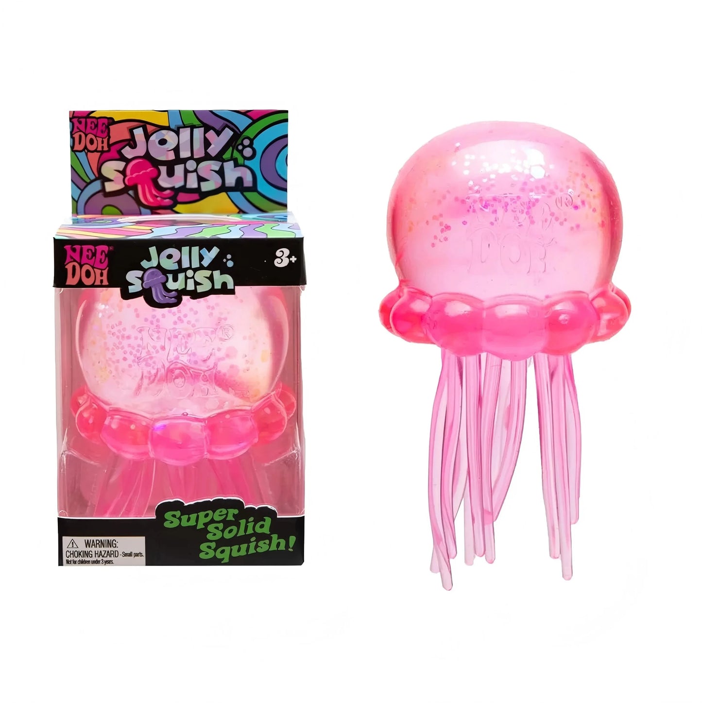 NEW Trending Nee Doh Jellyfish & Cube Squish Toy - Soft Jelly Squeeze Stress Relief Fidget, Sensory NeeDoh for Kids & Adults @！