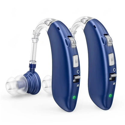 2025 Best Mini Rechargeable Audifonos BTE Hearing Aids Adjustable Tone Sound Amplifier Portable Deaf Elderly digital Hearing Aid