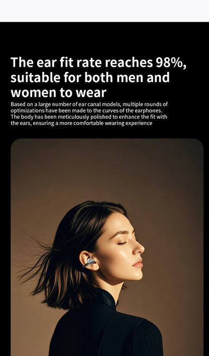 AI Translation Earbuds Pearl Clip Ear Open Bluetooth Earbuds 144 Languages Real-Time Translation for Travel Business Learning