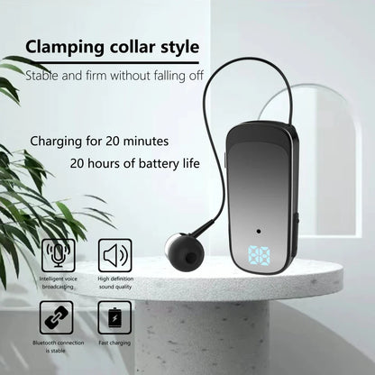 K65 20 Hours Work Time Mini Wireless Bluetooth Headset handsfree Call Remind Vibration Sport Clip Driver Earphone F920 K55 F580