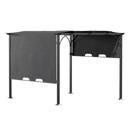 Voltsify Outdoor Pergola with Adjustable Canopy for Courtyard Terrace Garden
