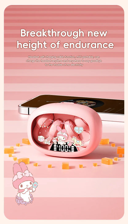 X53 Wireless Headphones Bluetooth Headset Smart Digital Display Volume Adjustment Cute Cartoon Ear Clip Wearing Comfortable