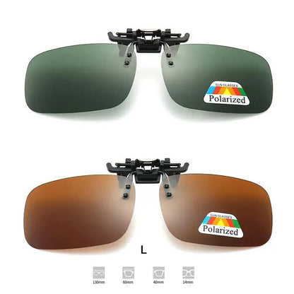 4 Color Grey Lenses Polarized Sunglasses Clip On Flip Up UV 380 Driving Fishing Night Vision Glasses Clips