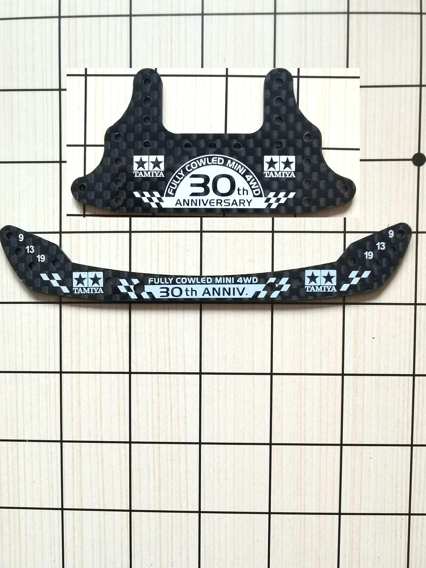 Tamiya Mini 4WD Car 1.5mm Carbon Fiber Stays Front Rear BrakeHomemade Parts