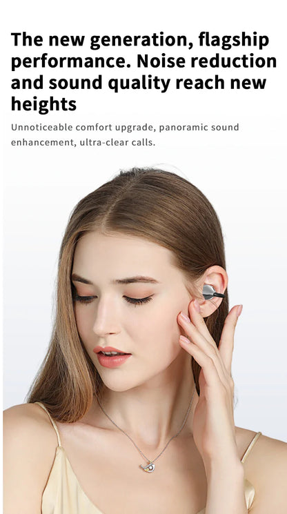 AI Translation Earbuds Pearl Clip Ear Open Bluetooth Earbuds 144 Languages Real-Time Translation for Travel Business Learning