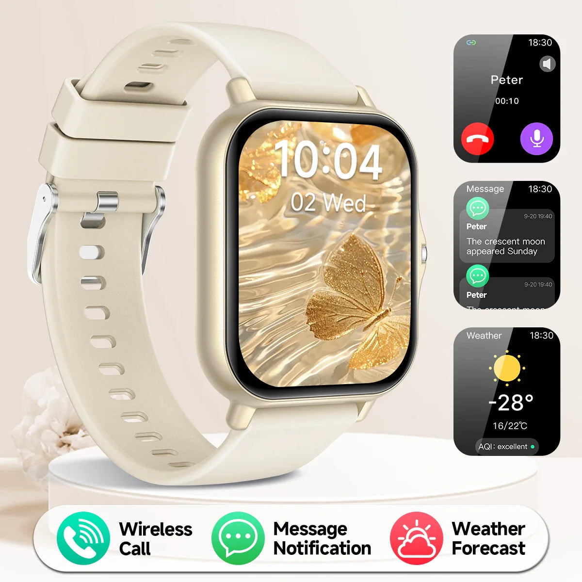 New Smartwatch 1.83-inch Touch Screen Voice Assistant Camera Control Bluetooth Call for Android/IOS Sports Watch Men Women 2026