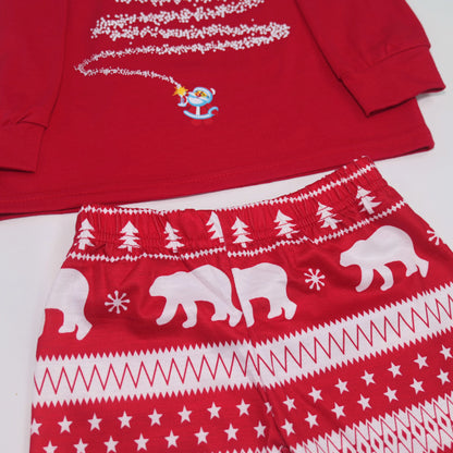 Christmas Look Pajamas Set Mom Dad Kids Dog Matching Pyjamas Cute Elf Print Sleepwear Soft Loose 2 Pieces Suit Xmas Wear Pijamas