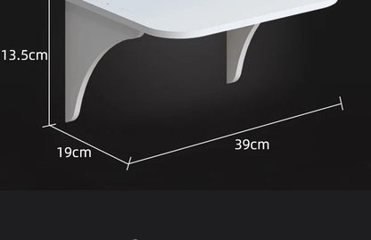 Wall Mount Floating Shelf with Hook Router Camera Power Strip Projector Set Top Box Hanging Storage Holder Home Office Organizer