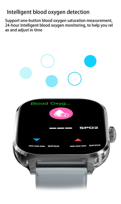NEW 2.01'' Smartwatch Fitness Tracker Clock Sports Smartband Blood Pressure Monitor Smart Watches for Men Women IOS Android 2026