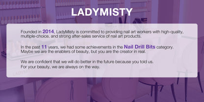 LadyMisty Ceramic Nail Drill Bit Milling Cutter For Manicure Pedicure Nail Files Buffer Nail Art Equipment Accessory