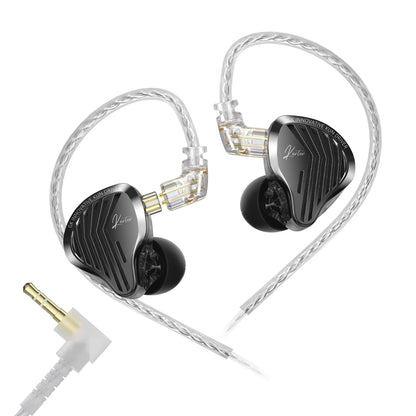GK KUNTEN Dynamic Drive Heavy Bass Earbuds HIFI Sports Metal Headphones Detachable 2PIN Compatible with KZ Zenith EDX PRO