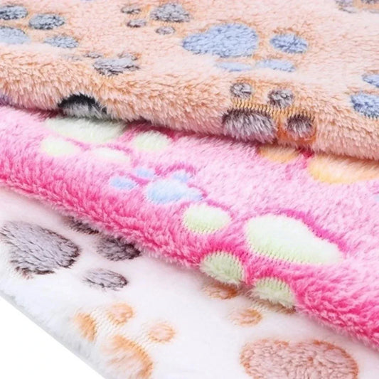Cute Warm Pet Bed Mat Cover Towel 3 Sizes Handcrafted Cat Dog Fleece Soft Blanket for Small Medium Large dogs Puppy Pet Supplies
