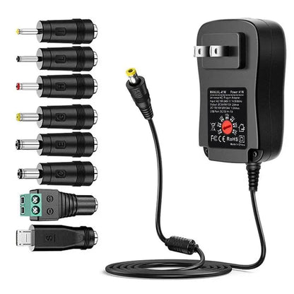 30W Adapter 3V 4.5V 5V 6V 7.5V 9V 12V Adjustable Voltage Power Adapters EU/US USB Universal Charger Supply Converter With 8 Tip