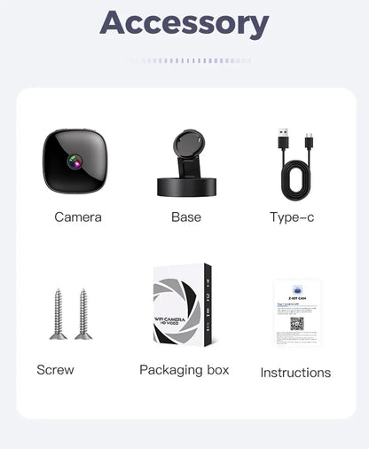 Lenovo Wifi Camera 6K HD Mini Camera Wireless Security Protection Remote Monitor Camcorders Video Surveillance Home Smart Camera