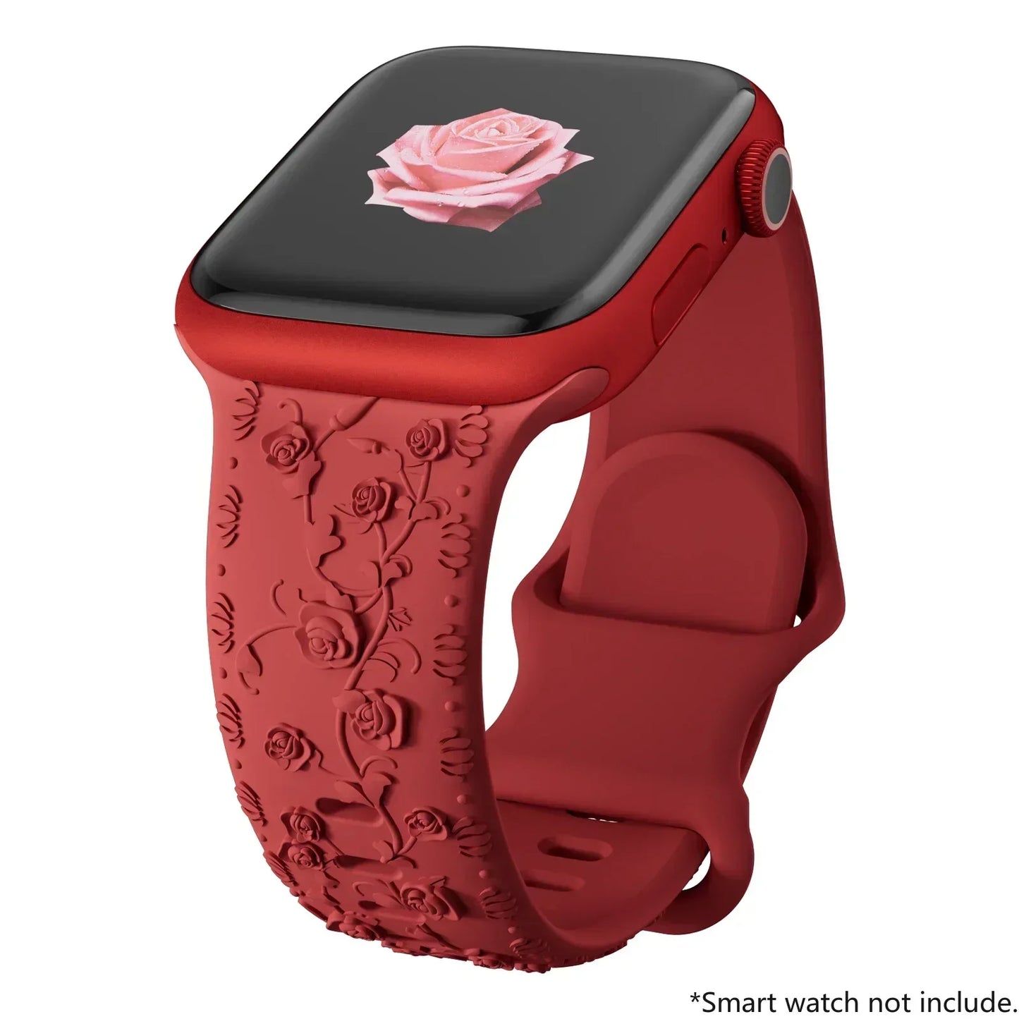 For Apple Watch Band 42mm 41mm 40 45mm 49mm 44mm Floral Engraved bracelet correa for iwatch series11 10 9 7 SE 6 8 Ultra 2 Strap