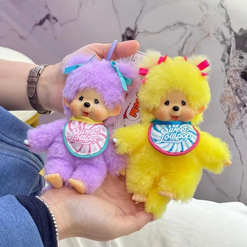 Monchhichi Plush Keychain Kawaii Monchichi Pendant Backpack Charms Cartoon Monchich Keyring Party Favor Gifts 키티 몬치치 モンチッチ