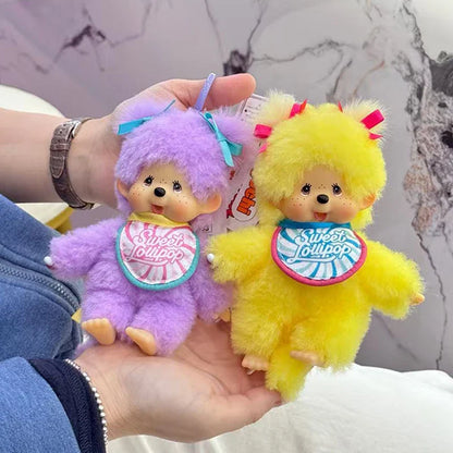 Monchhichi Plush Keychain Kawaii Monchichi Pendant Backpack Charms Cartoon Monchich Keyring Party Favor Gifts 키티 몬치치 モンチッチ