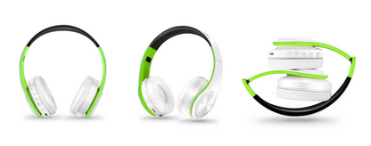 Men Gift Gold Wireless Headphones Bluetooth Earphone Stereo Headset Game with Build-in MIC with Universal for Android and iOS