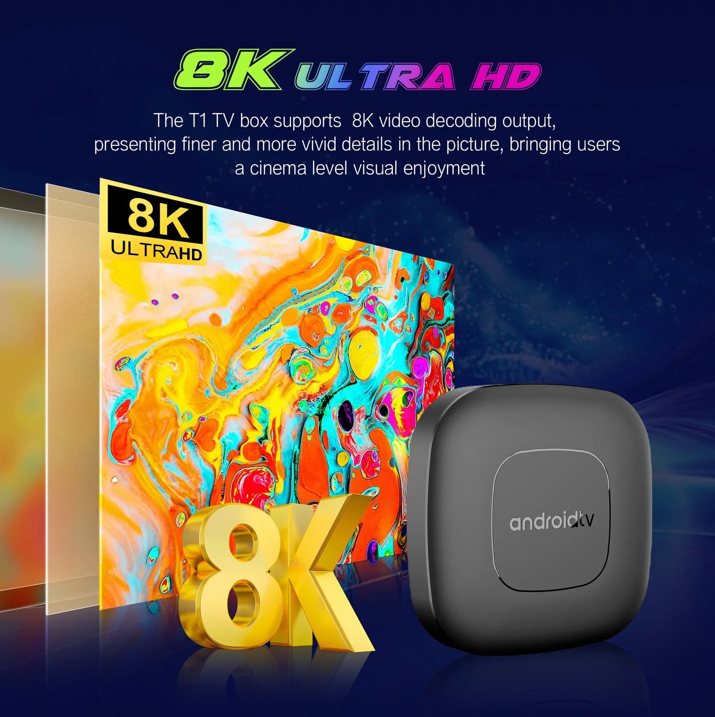 2025 mortal T1 Android16 Smart Home Theater TV Box Rockchip RK3518 Support Bluetooth5.4 Google Assistant Streaming Player WiFi 6