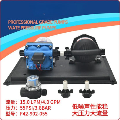 12V24V Boost High Flow Diaphragm Pump Set for Yacht and RV Integrated 15 Liter Stable Pressure Water Supply System Pressure Tank