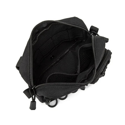 Tactical Molle Horizontal Admin Pouch with Front Drawstring Pocket EMT Pouch EDC Utility Orgaznier Bag Hunting Fanny Pack