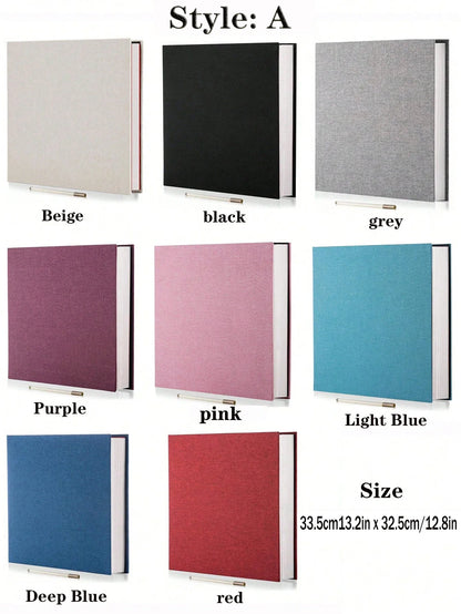 1pc Linen Photo Album Self Adhesive Scrapbook Album for 2x3 4x6 5x7 8x10 Pictures DIY Photo Book Birthday Gifts for Women Mom