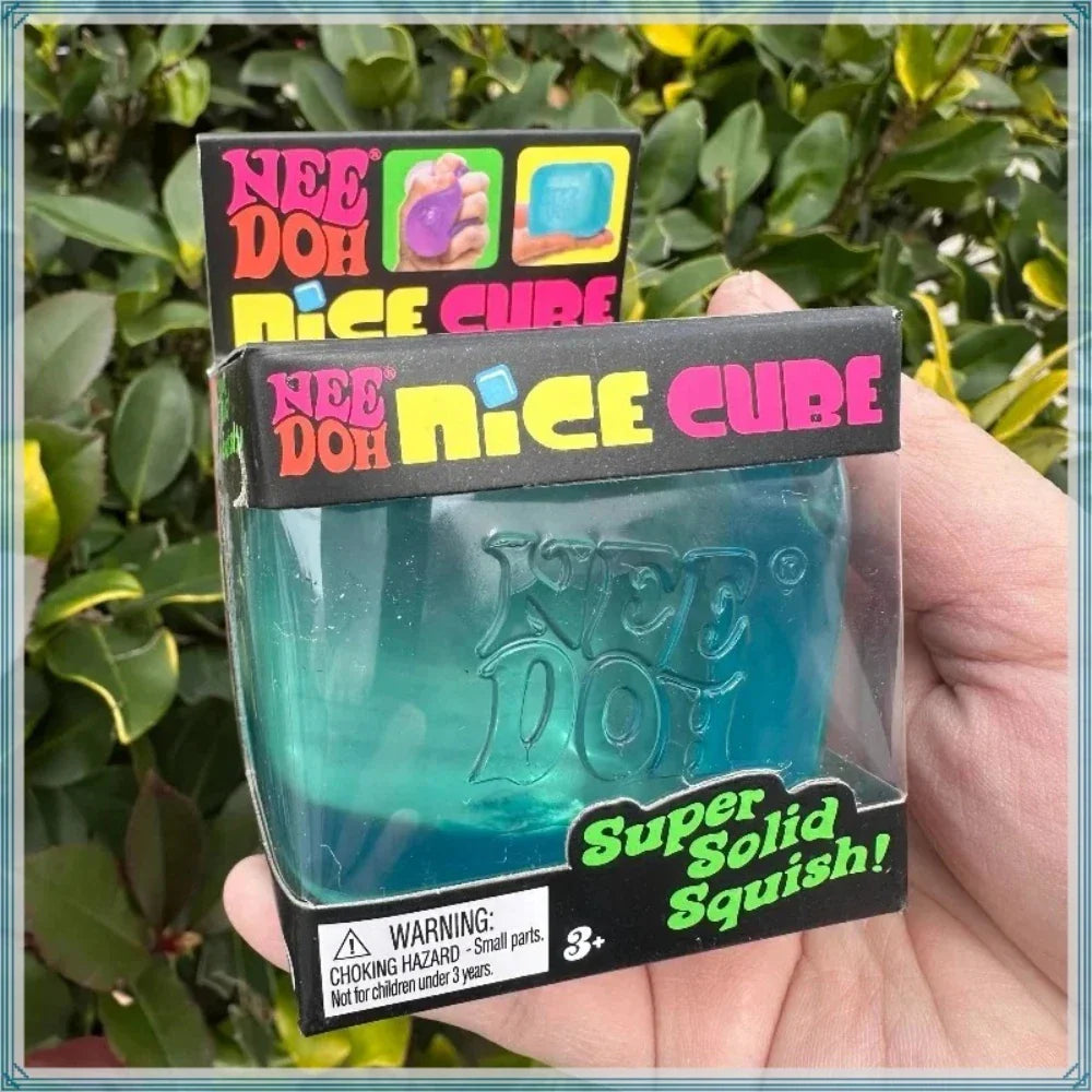 Schylling Sensory Squishy Cube, NeeDoh Nice Cube & Nice-Sicle Design, Stress Relief Anti-Anxiety Focus Toy for ADHD