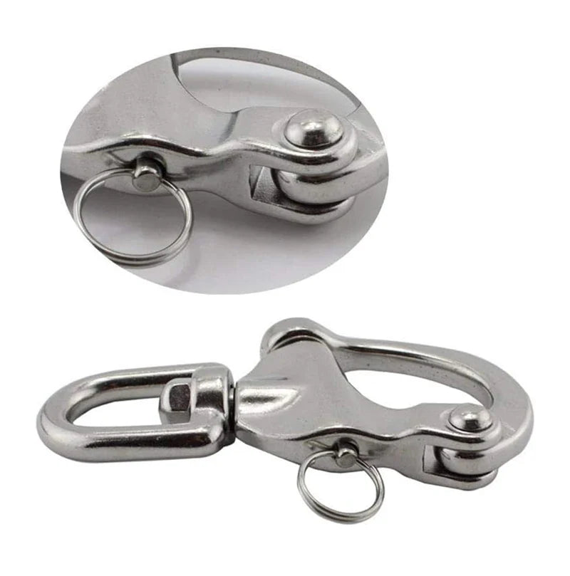 Swivel Eye Snap Shackle Quick Release Bail Rigging Sailing Boat Marine 316 Stainless Steel Clip