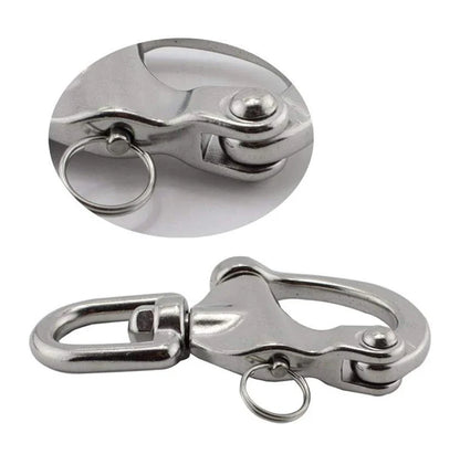 Swivel Eye Snap Shackle Quick Release Bail Rigging Sailing Boat Marine 316 Stainless Steel Clip