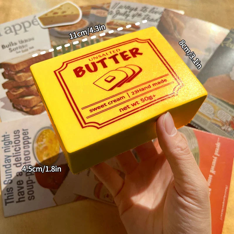 Butter Sticks Squeeze Squishy Sensory Stress Ball Stress Relief Anti-Anxiety Butter Chocolate Party Favors Gift 버터 해압