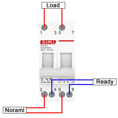 Din Rail 2P 40A 63A AC400V 50/60Hz Modular MTS Dual Power Manual Transfer Switch Isolating Discounnecting Switch Circuit Breaker