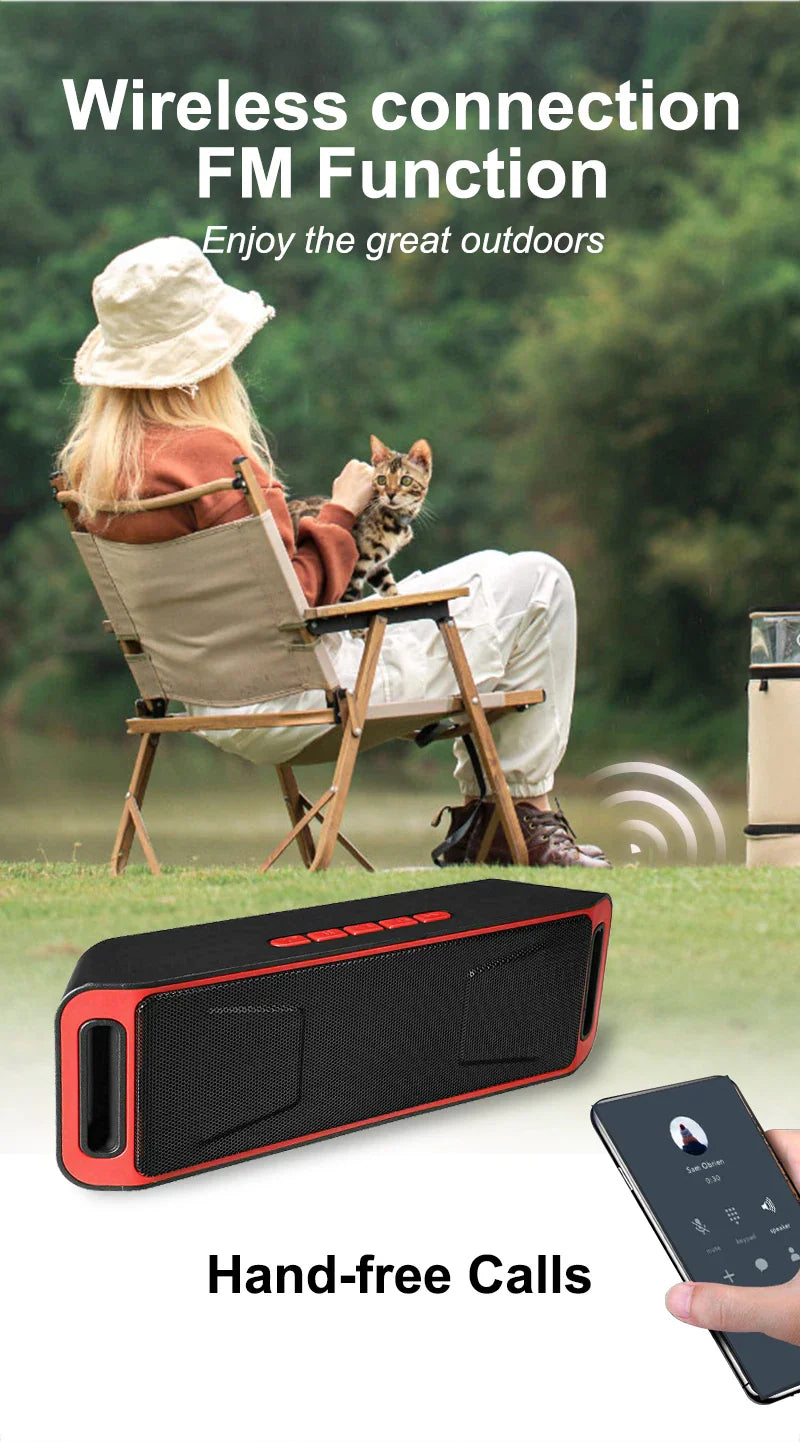 Portable Bluetooth Speaker Wireless Mini Speaker Subwoofer Speaker Smart Speaker TF USB Built-in Mic Dual Bass