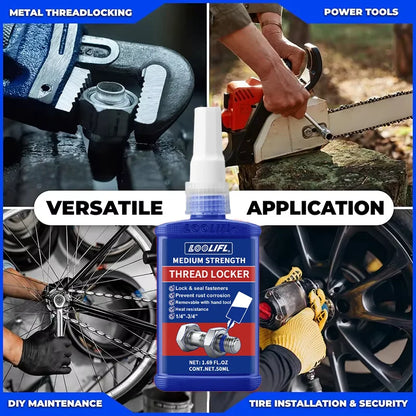 LOOLIFL, 243 Medium-Strength 10Ml-50Ml Threadlocker, Industrial Glue, Removable, Anti-Loosening, Anti-Slip, Waterproof, Rust-Proof, Oil-Resistant, Sealing Threadlocker, Removable, Stable