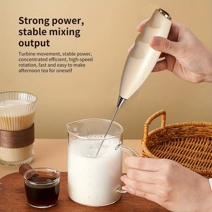 2025 New Stylish Multifunctional Handheld Electric Mixer  Battery Operated Dual-head Whisk for Cappuccino, Matcha, Eggs, Lattes