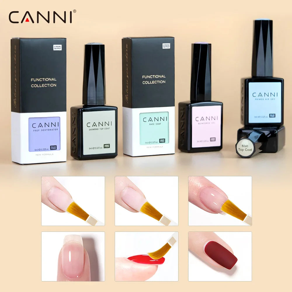 CANNI Nail Gel Polish HEMA/TPO FREE Extension UV Gel Builder Nail Gel In Bottle Semi Permanent Rubber Base Self-leveling Gel