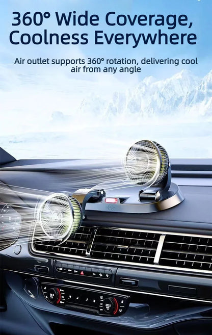 5V/12V/24V Car Fan Cooling Dual/Three Head USB Cooler Adjustable Auto Cooler Air Fan Car Accessories Wind Regulation