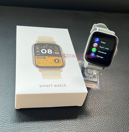 +3pc Square Smart Watch Women Men Smartwatch Touch Dial Calls Music Smartclock For Android IOS Fitness Tracker Sport Smart-watch