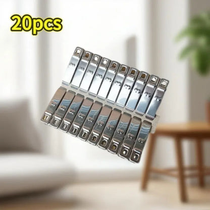 Stainless Steel Clothes Pegs Windproof Metal Clamps Metal Laundry Clothes Clips Multifunction Clothespins with Strong Clamp