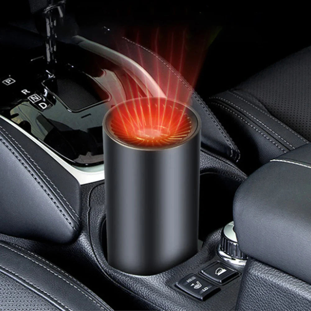 2 in 1 12V 150w Suction Cup Car Heater Windshield Defrost Defogger Car Heat Cool 360° Rotatable Car Accessories Portable Heater