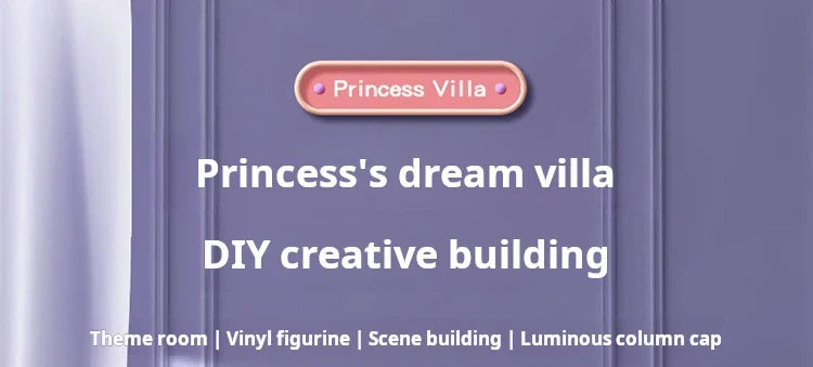 3D DIY Fantasy Princess Castle Villa Assembly Doll House Set Toys, Girls Home Toys & 3D Kids Toys