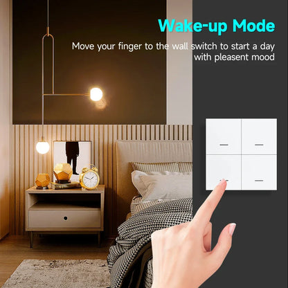 4/3/2/1Gang Tuya Zigbee 3.0 Smart Scene Button Switch Smart Home Wireless Push Remote Controller Battery Powered Devices Linkage