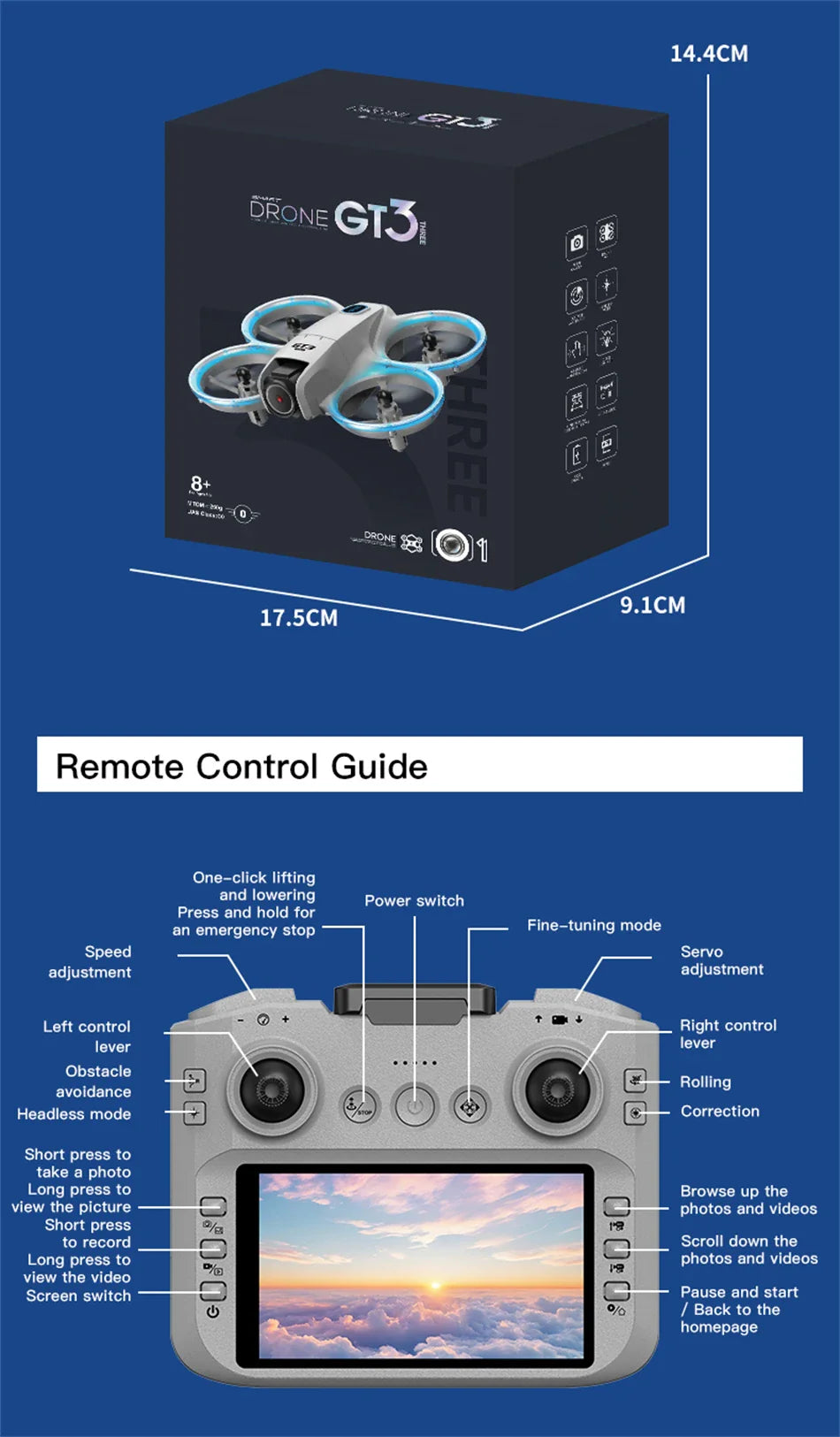 8K 5G GPS Professional HD Aerial Photography Remote Control Aircraft HD Dual Camera Original GT3 Max Drone Quadcopter Toy UAV