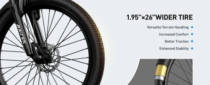Aairsk GT900  Adult Electric Bicycle 36V13Ah Battery Electric Bike 26 Inch Tire E-Mountain Bike 250W Motor E-bike