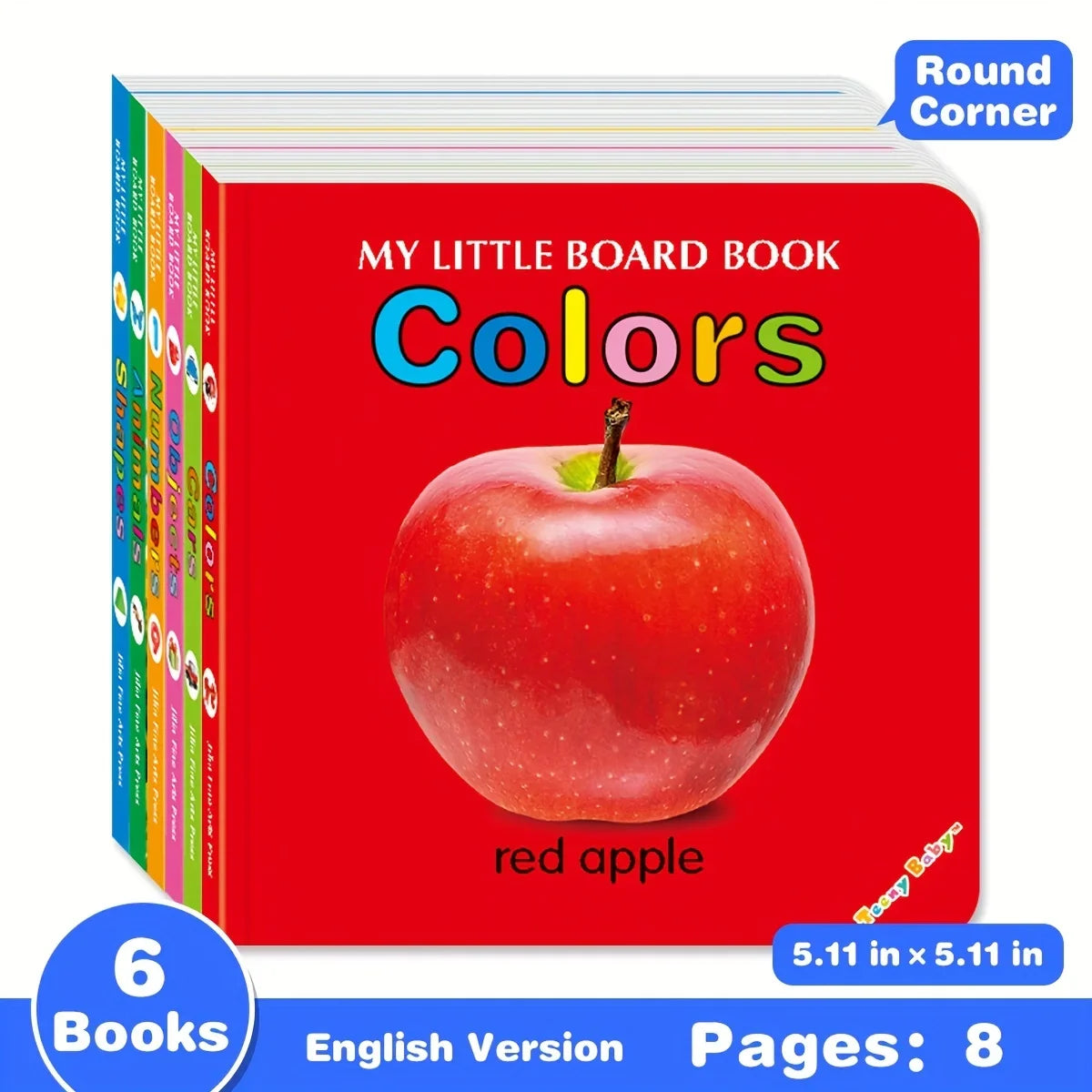 Colorful patterned card book, interactive sensory development gift, bright colors enhance early reading education